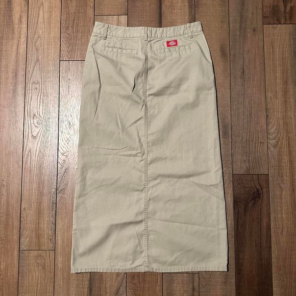 Y2K women's dickies tan midi pencil‎ skirt size 11 - Picture 1 of 5